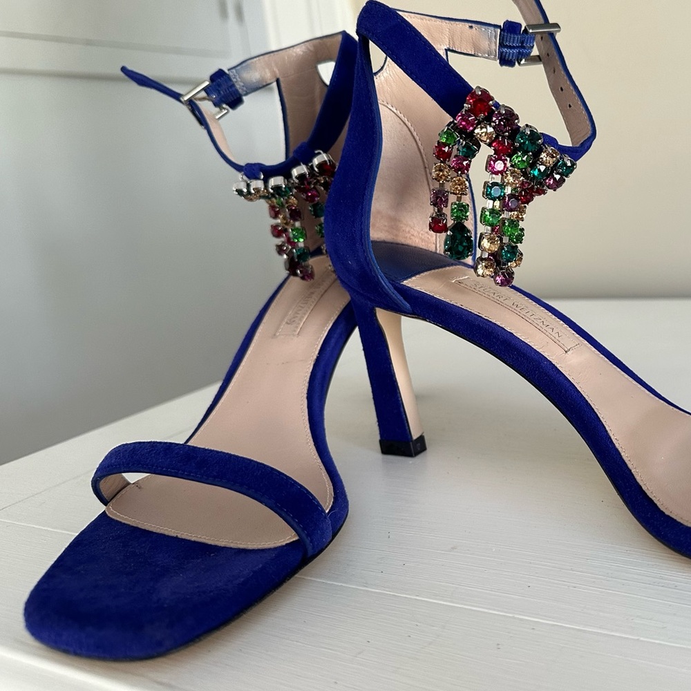 Stuart Weitzman New Heels Size 7.5 Square Open Toe - image 7